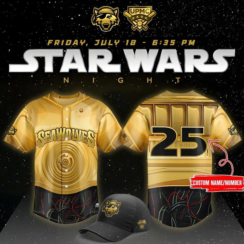 Personalized Erie Seawolves X Star Wars Limited Edition Baseball Jersey Baseball Enthusiast Gifts