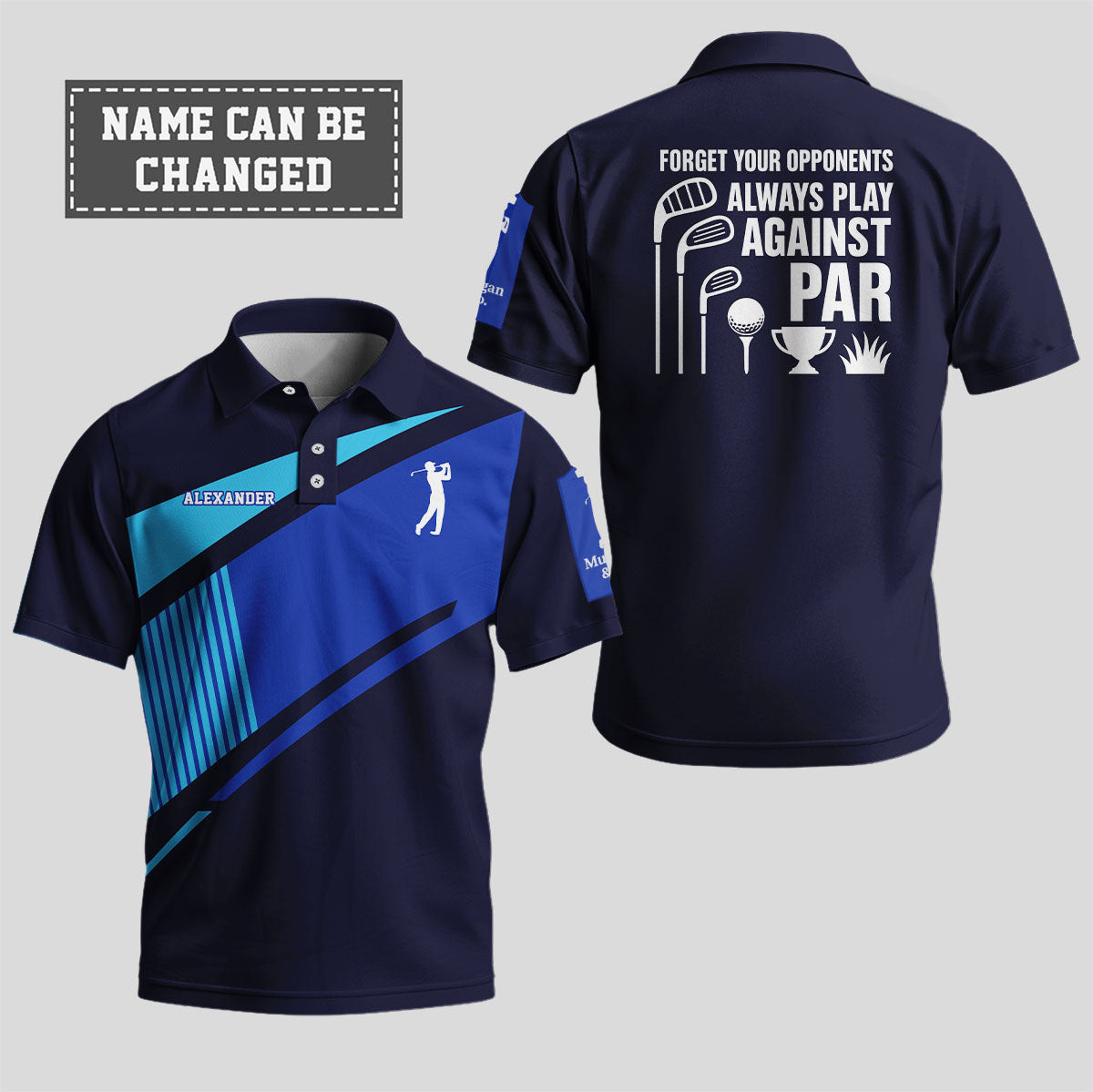 Personalized Forget Your Opponents Always Play Against Par Polo Shirt Golfer Gifts For Him