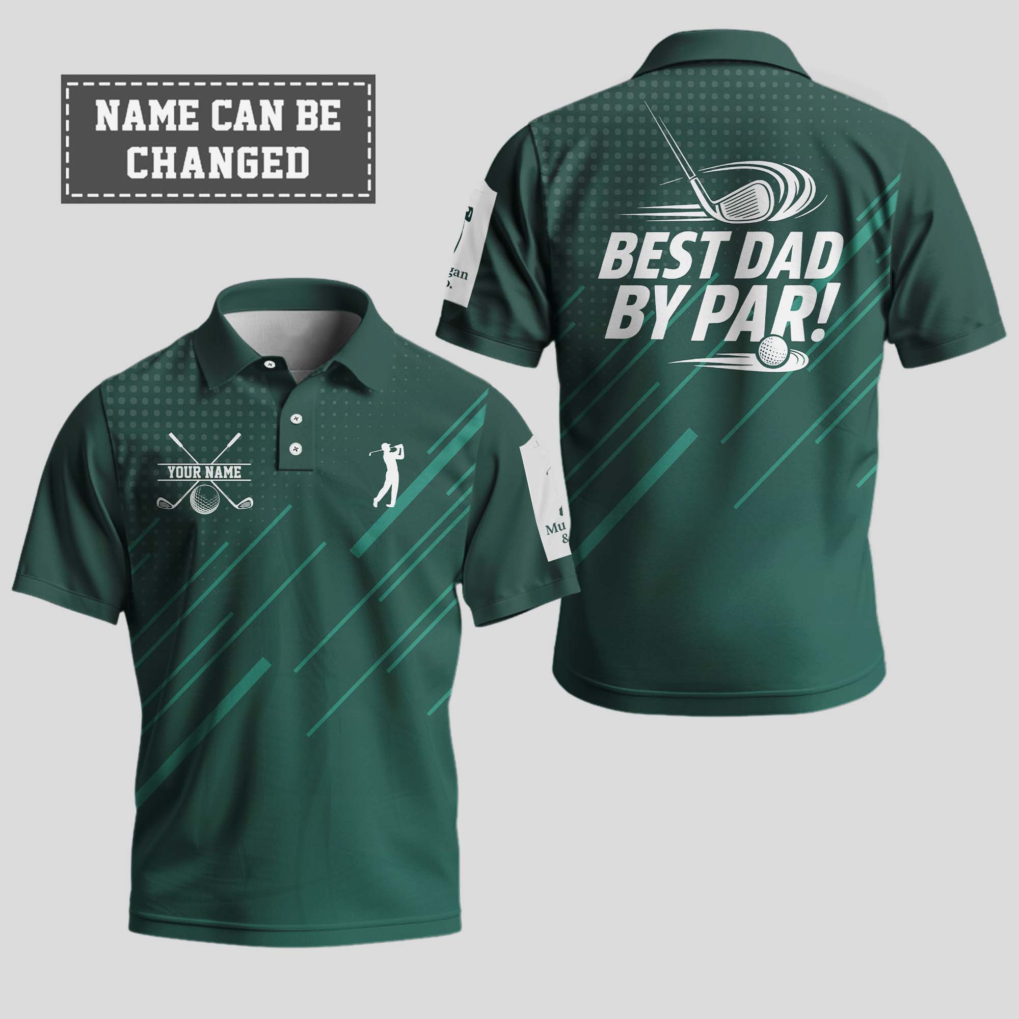 Personalized Golf Best Dad By Par Polo Shirt Gift Ideas For Golfers