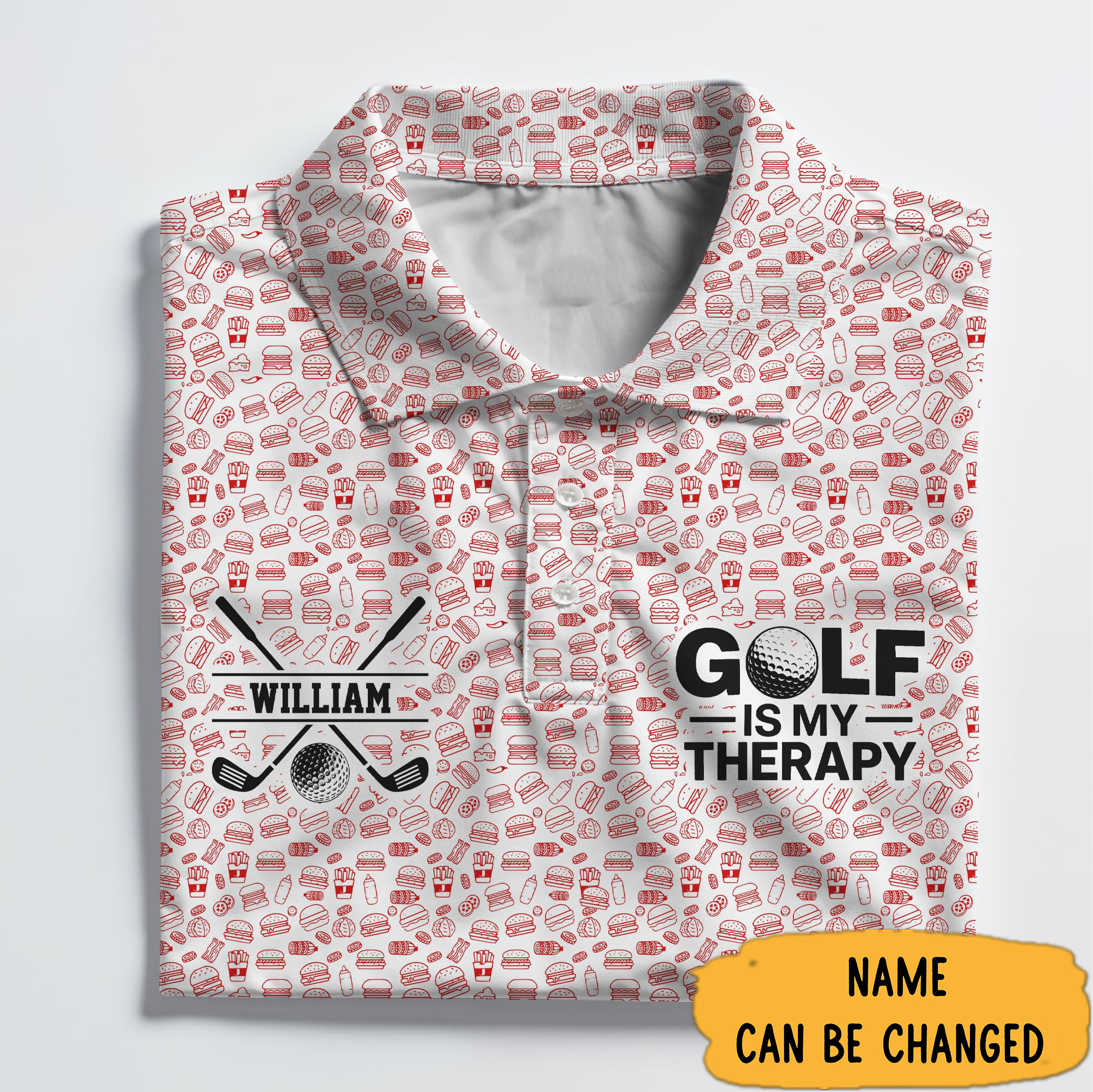 Personalized Golf Is My Therapy Polo Shirt Gifts For A Golfer Man