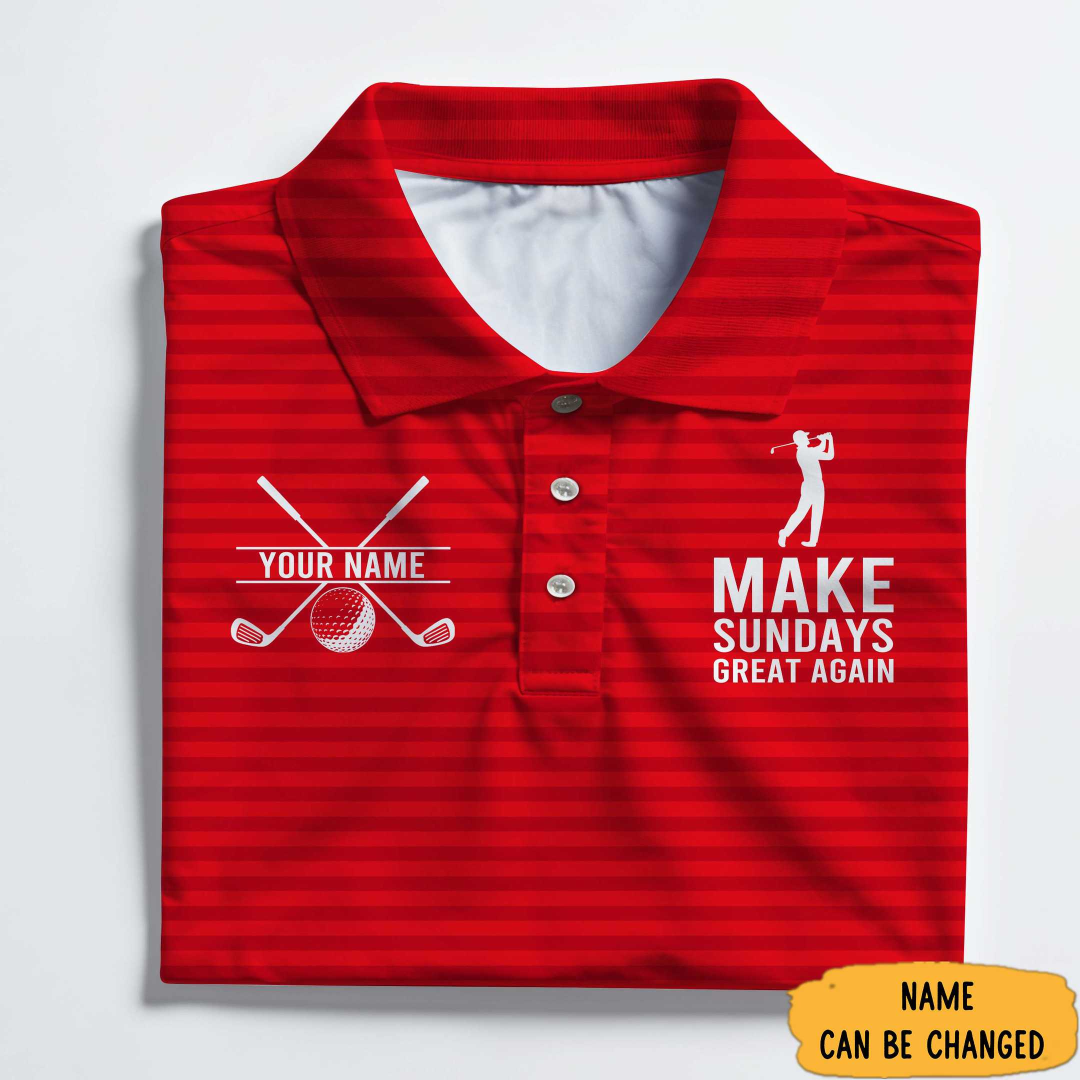 Personalized Golf Make Sundays Great Again Polo Shirt Father'S Day Golf Ideas
