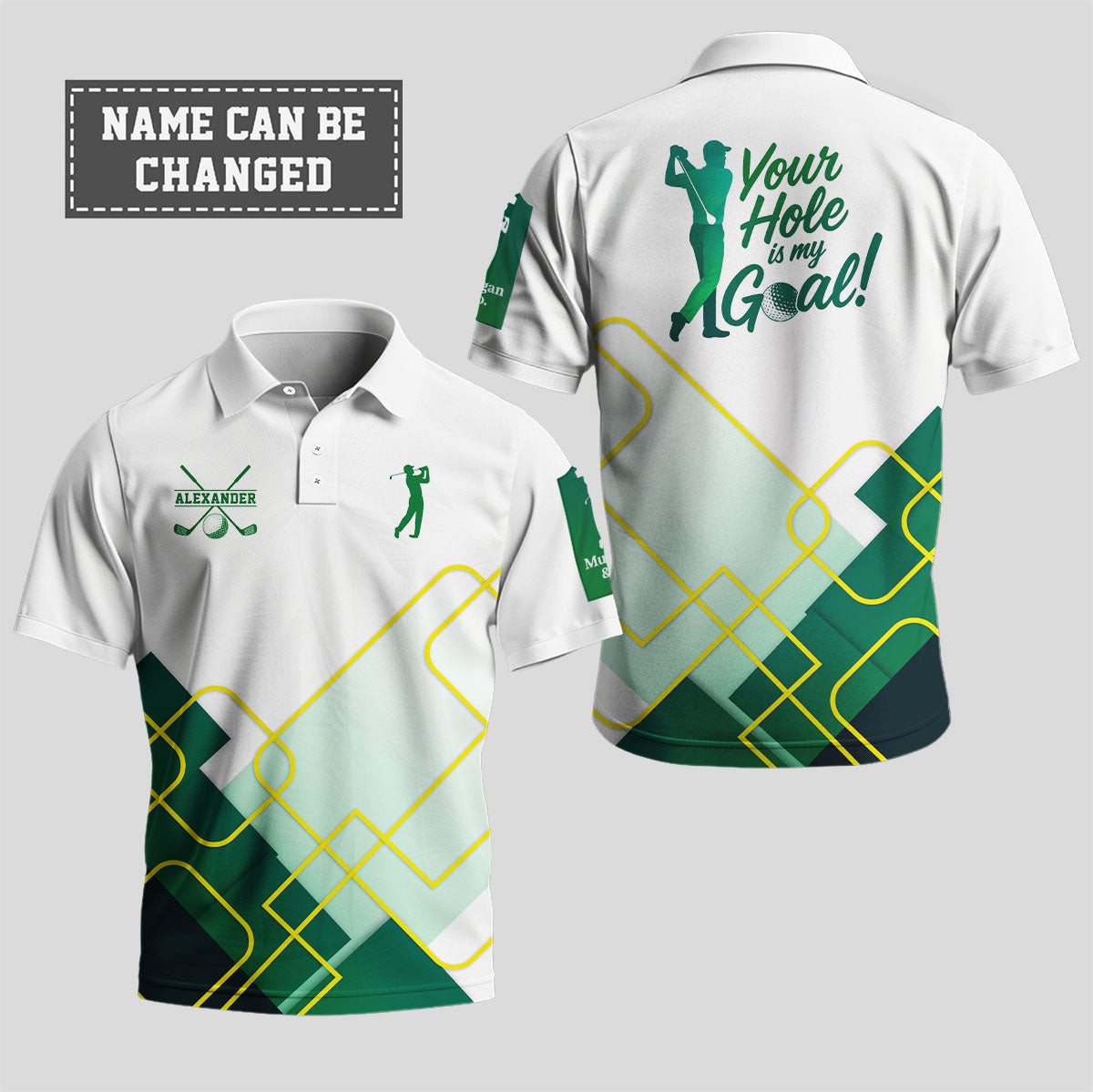 Personalized Golf Your Hole In My Goal Polo Shirt Good Golf Presents For Dad