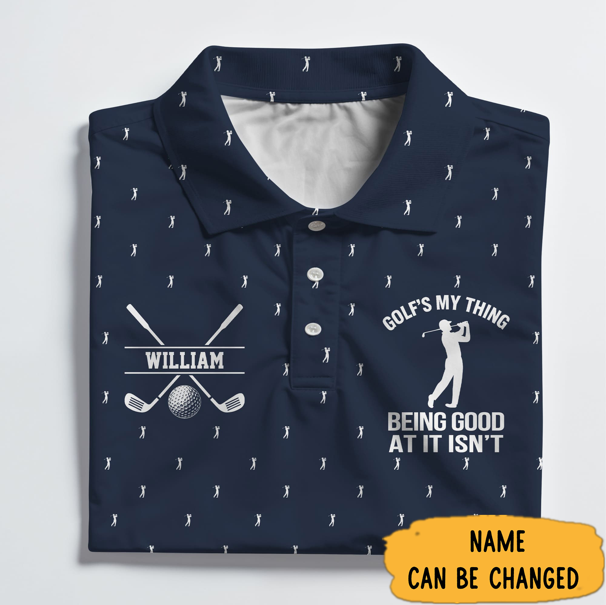 Personalized Golf's My Thing Being Good At It Isn't Polo Shirt Fun Gifts For Golfers