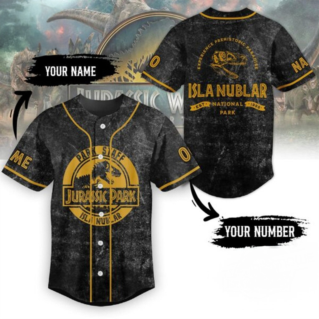 Personalized Jurassic Park Isla Nublar 2025 Baseball Jersey Best Gifts For Husband