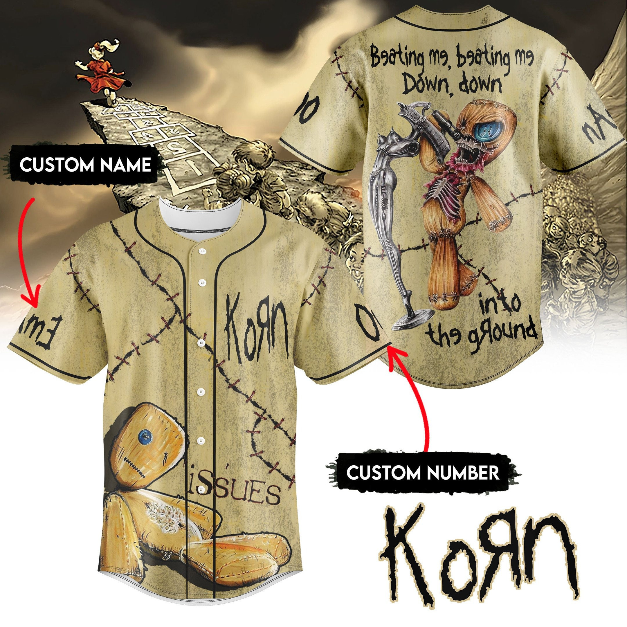 Personalized Korn Music Baseball Jersey Korn Merch Father's Day Gifts For Music Lovers