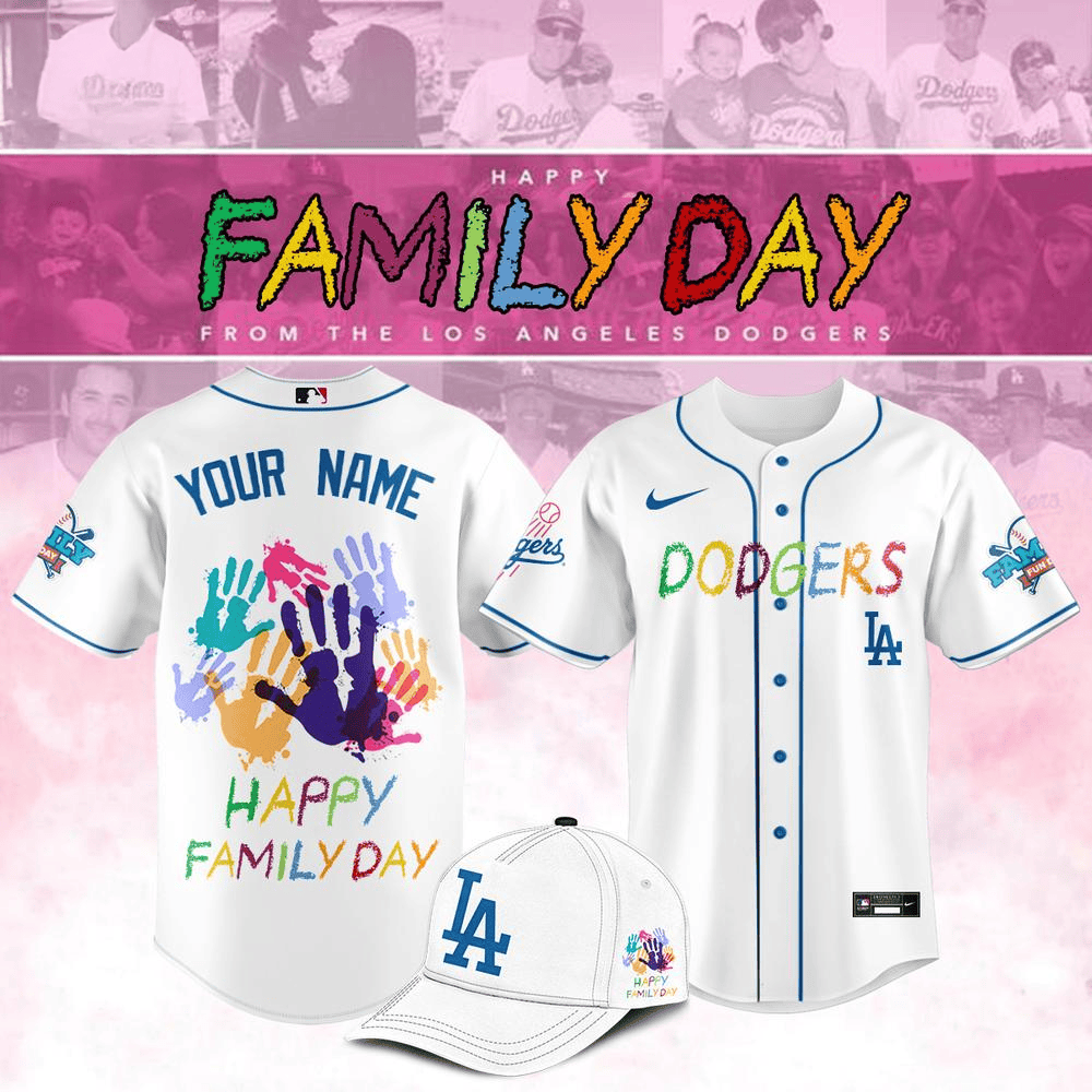 Personalized Los Angeles Dodgers Happy Family Day Baseball Jersey Los Angeles Dodgers Merch