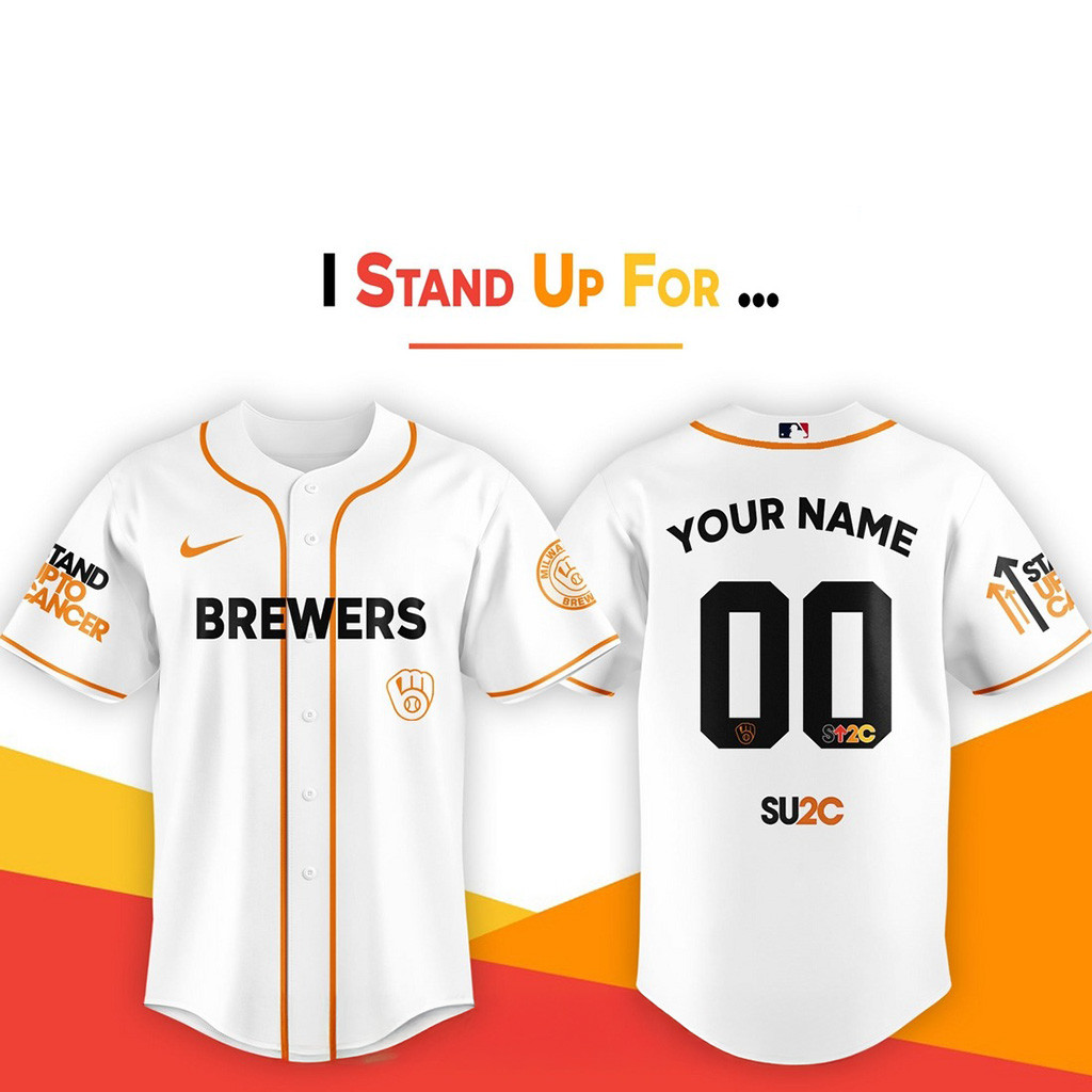 Personalized Milwaukee Brewers X Stand Up To Cancer 2025 Baseball Jersey Milwaukee Brewers Merch