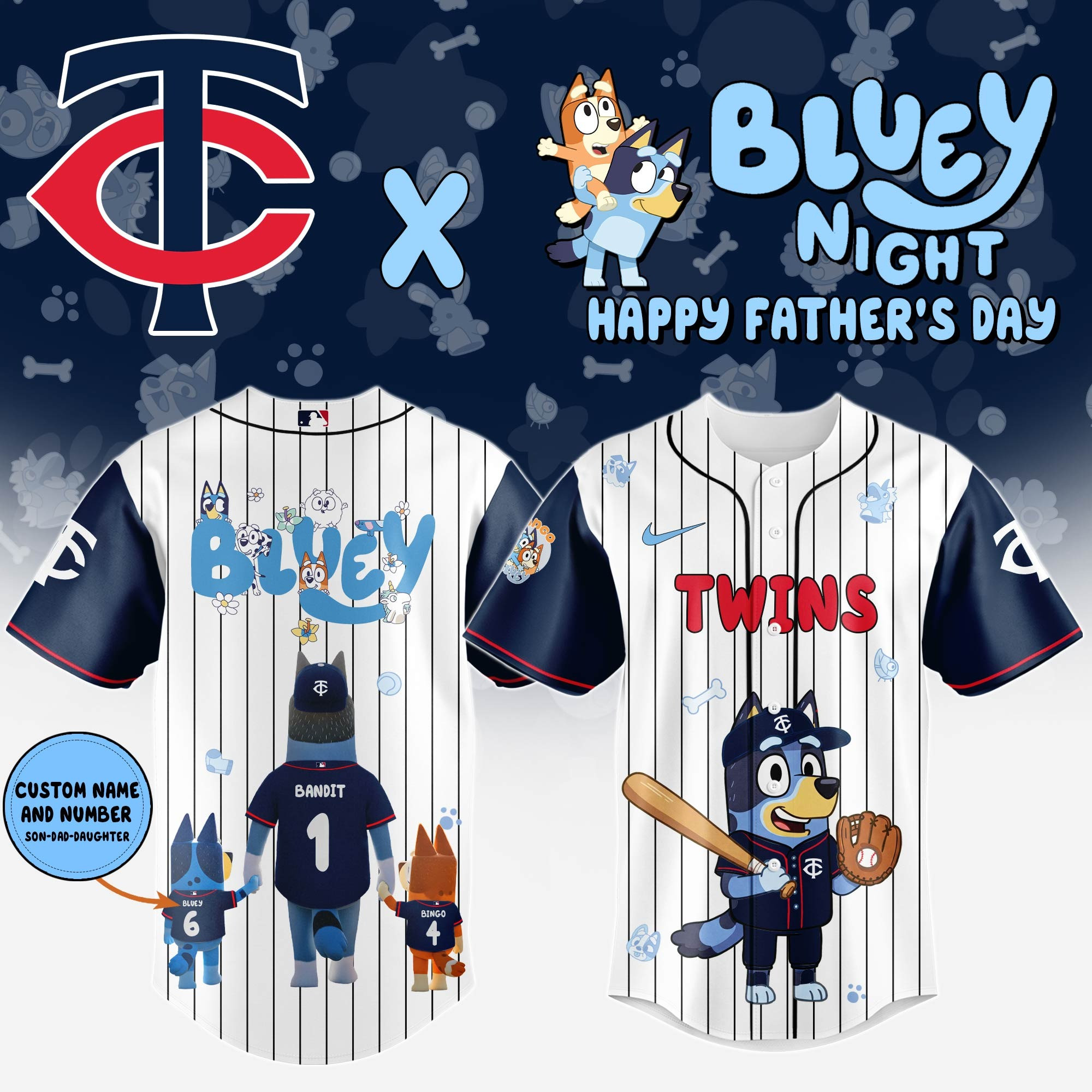 Personalized Minnesota Twins Happy Father's Day 2025 Jersey Minnesota Twins Merch Fans Gifts