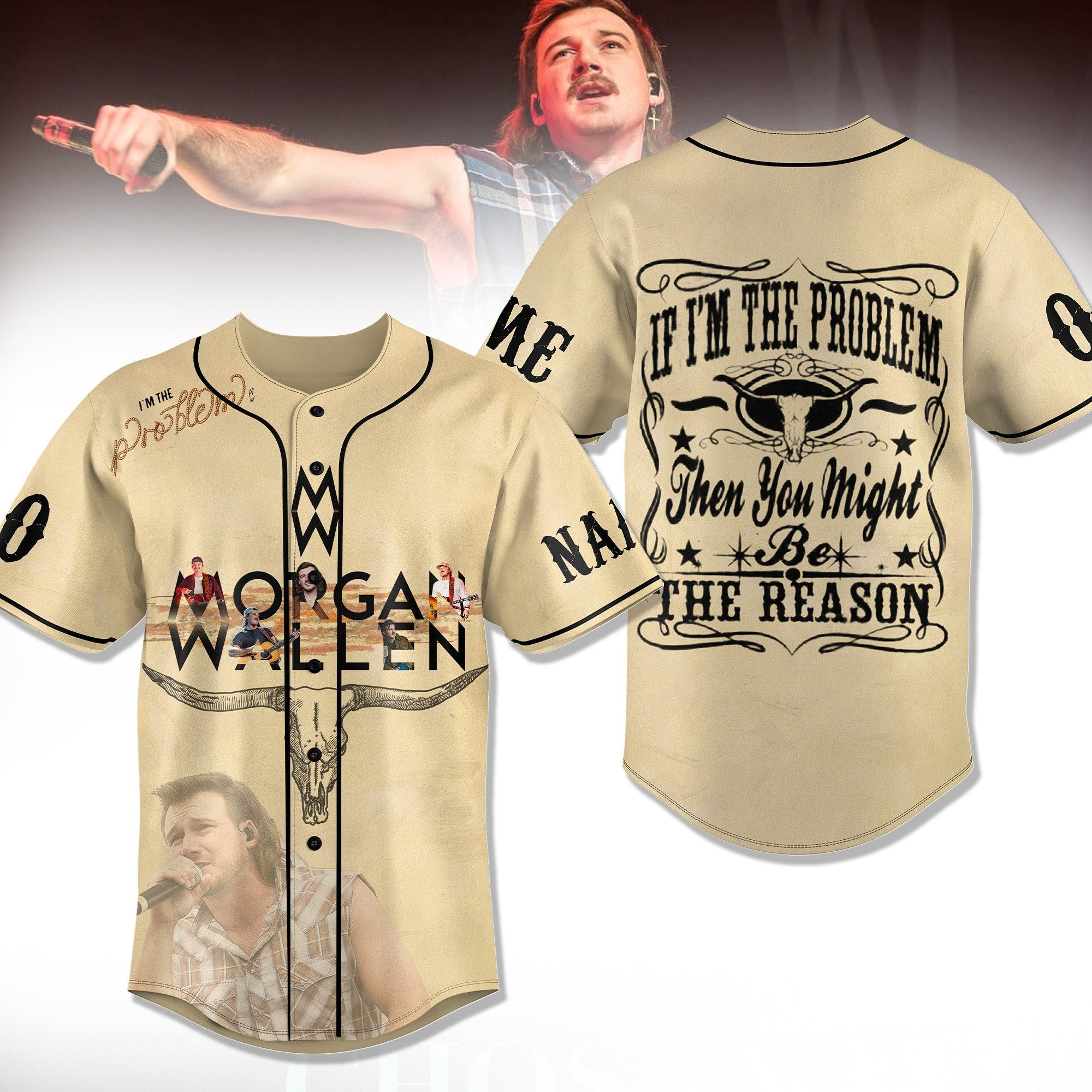 Personalized Morgan Wallen Music Baseball Jersey Morgan Wallen Merch Music Gift Ideas For Guys