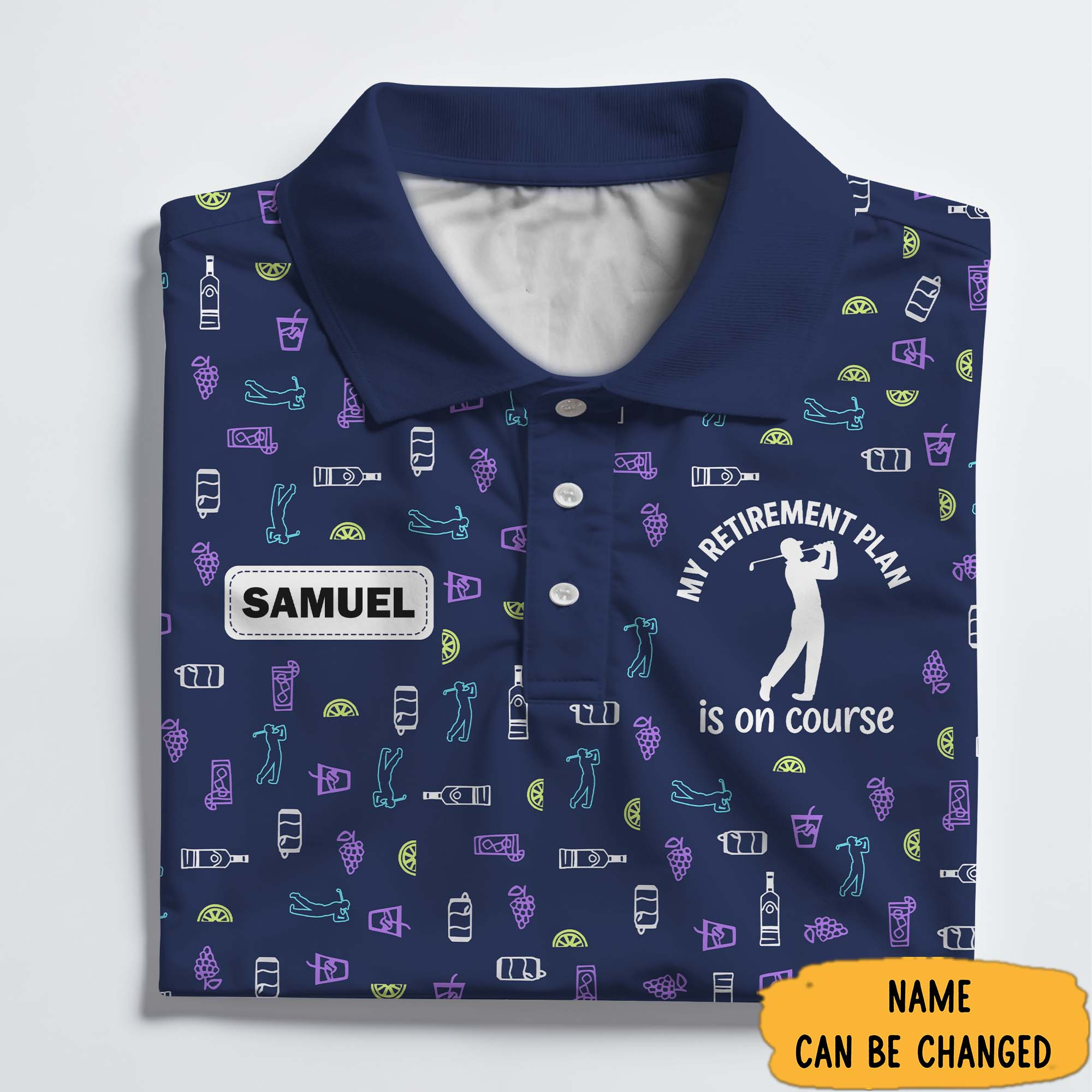 Personalized My Retirement Plan Is On Course Polo Shirt Unique Golf Gifts For Men