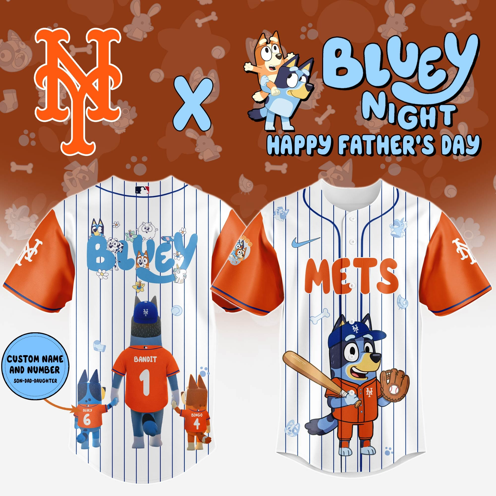 Personalized New York Mets Happy Father's Day Limited Edition Jersey 2025 New York Mets Merch