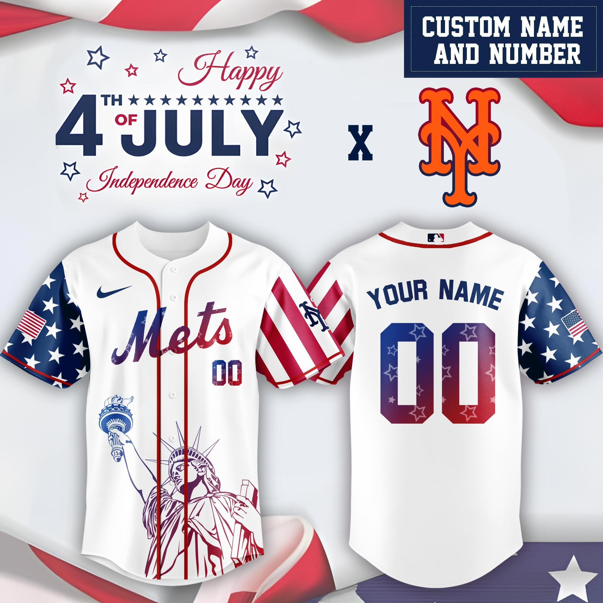 Personalized New York Mets Special Independence Day Limited Edition Jersey New York Mets Merch