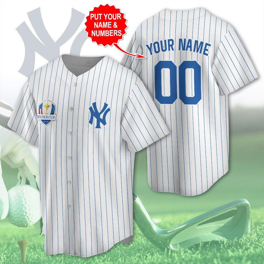 Personalized New York Yankees x Ryder Cup 2025 Jersey Golf Merch Top Gifts For Golfers