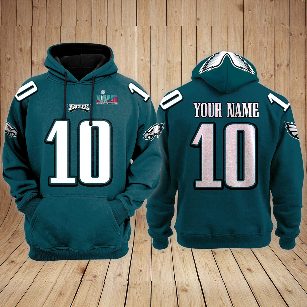Personalized Philadelphia Eagles 2023 Super Bowl LVII Hoodie Stepdad Gifts For Father's Day
