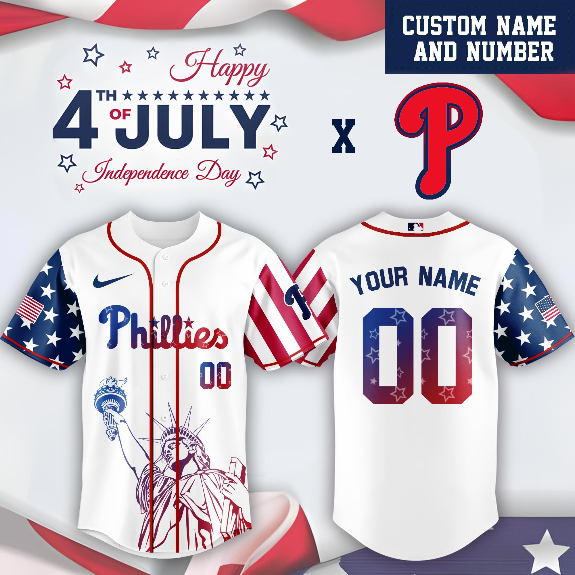 Personalized Philadelphia Phillies Special Independence Day Limited Edition Jersey Gift Ideas For Baseball Fans