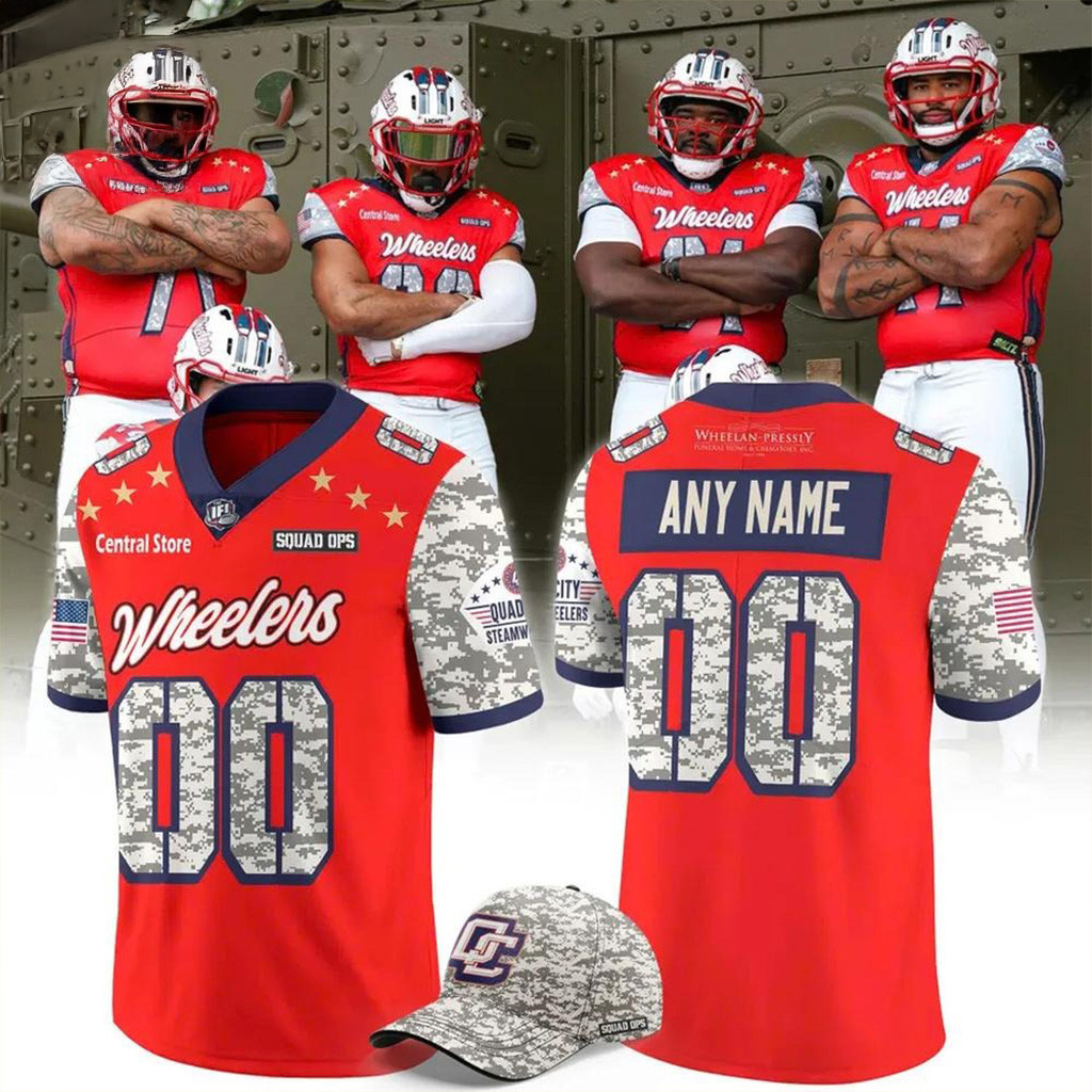 Personalized Quad City Steamwheelers 2025 Military Appreciation Night Football Jersey Dad Gifts