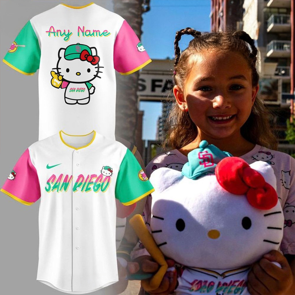 Personalized San Diego Padres Hello Kitty Jersey San Diego Padres Merch Gift For Fans