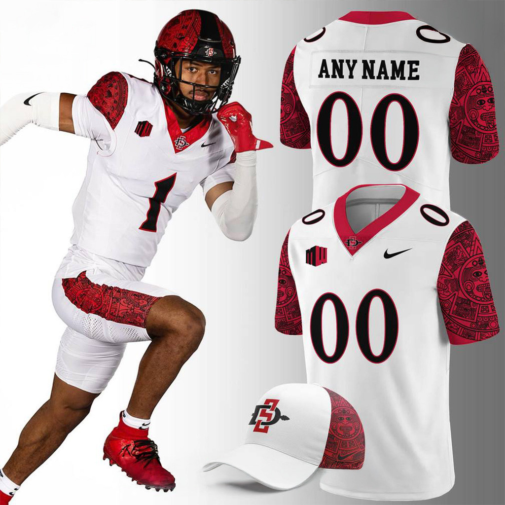 Personalized San Diego State Special New Football Jersey White Fan Merch Gifts For Husband