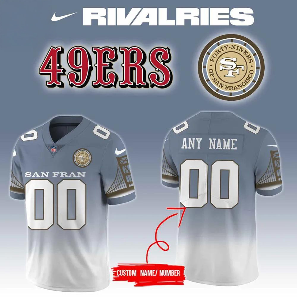 Personalized San Francisco 49Ers 2025 Rivalries Football Jersey 49Ers Merch Dad Gift Ideas