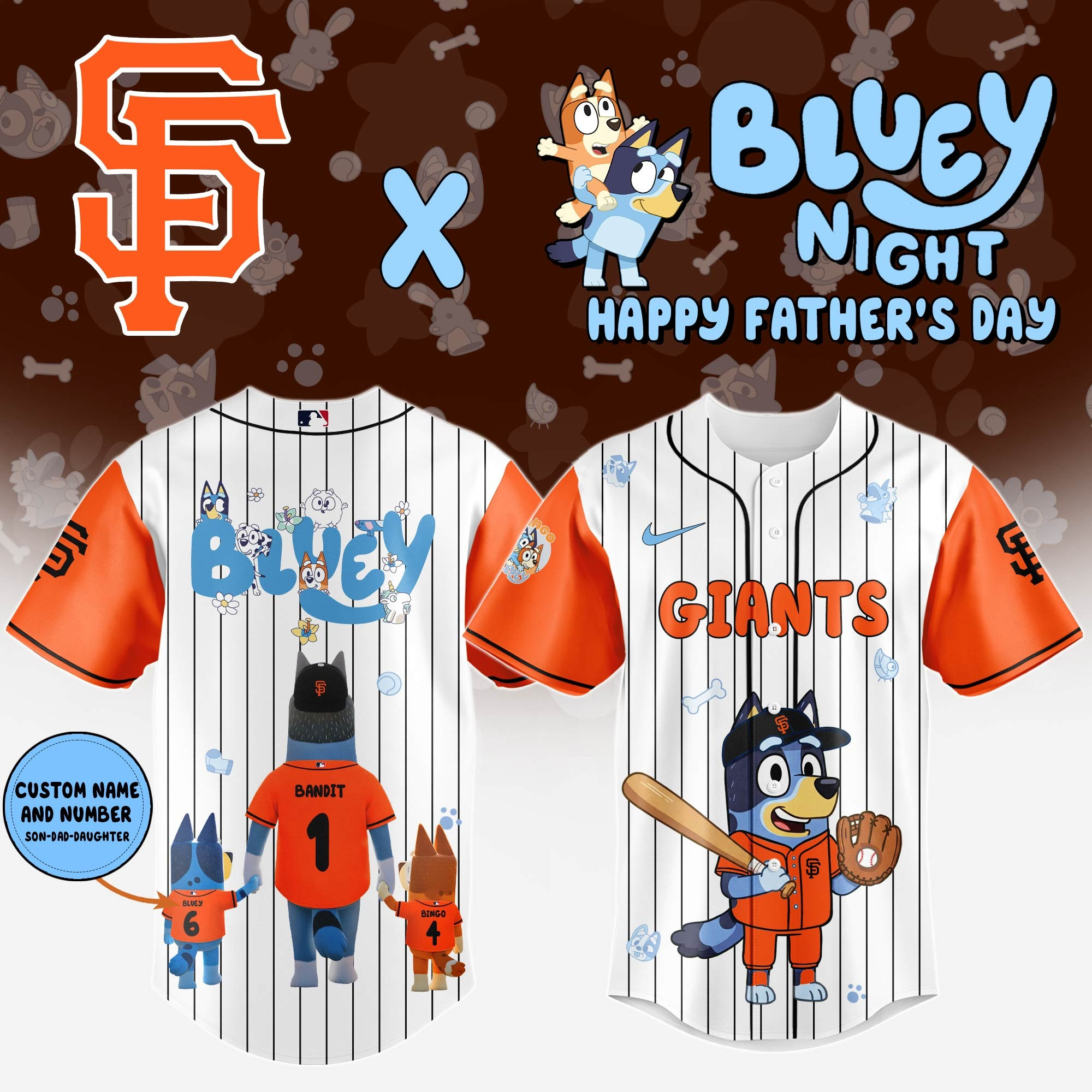 Personalized San Francisco Giants Happy Father's Day 2025 Jersey San Francisco Giants Merch