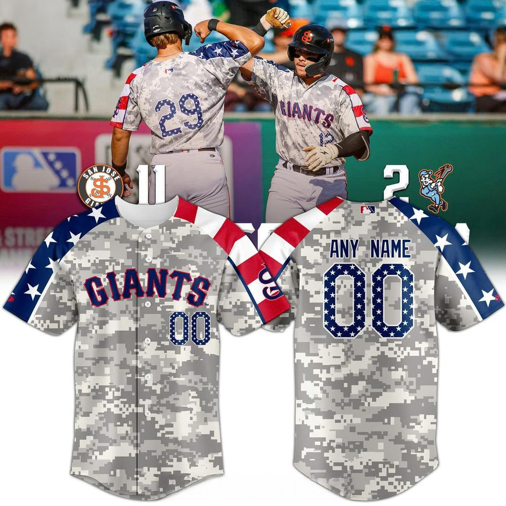 Personalized San Jose Giants Military Appreciation 2025 Baseball Jersey San Jose Giants Merch