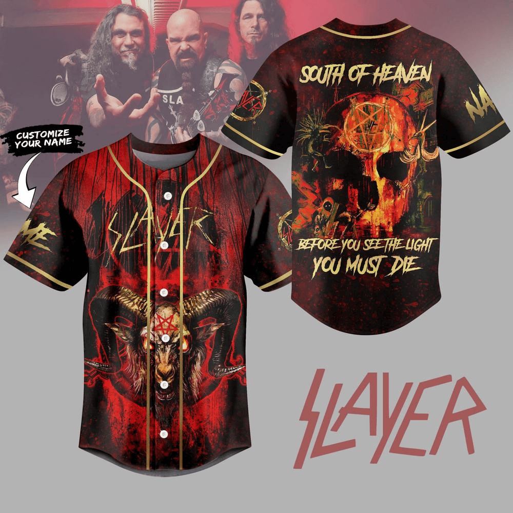 Personalized Slayer South Of Heaven Baseball Jersey Father's Day Gifts For Son In Law