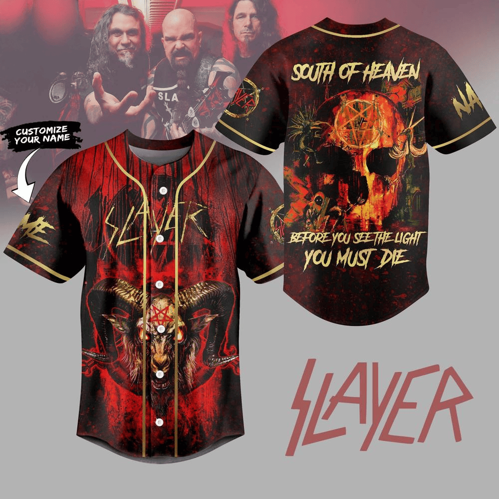 Personalized Slayer South Of Heaven Limited Edition Baseball Jersey Perfect Father's Day Gifts