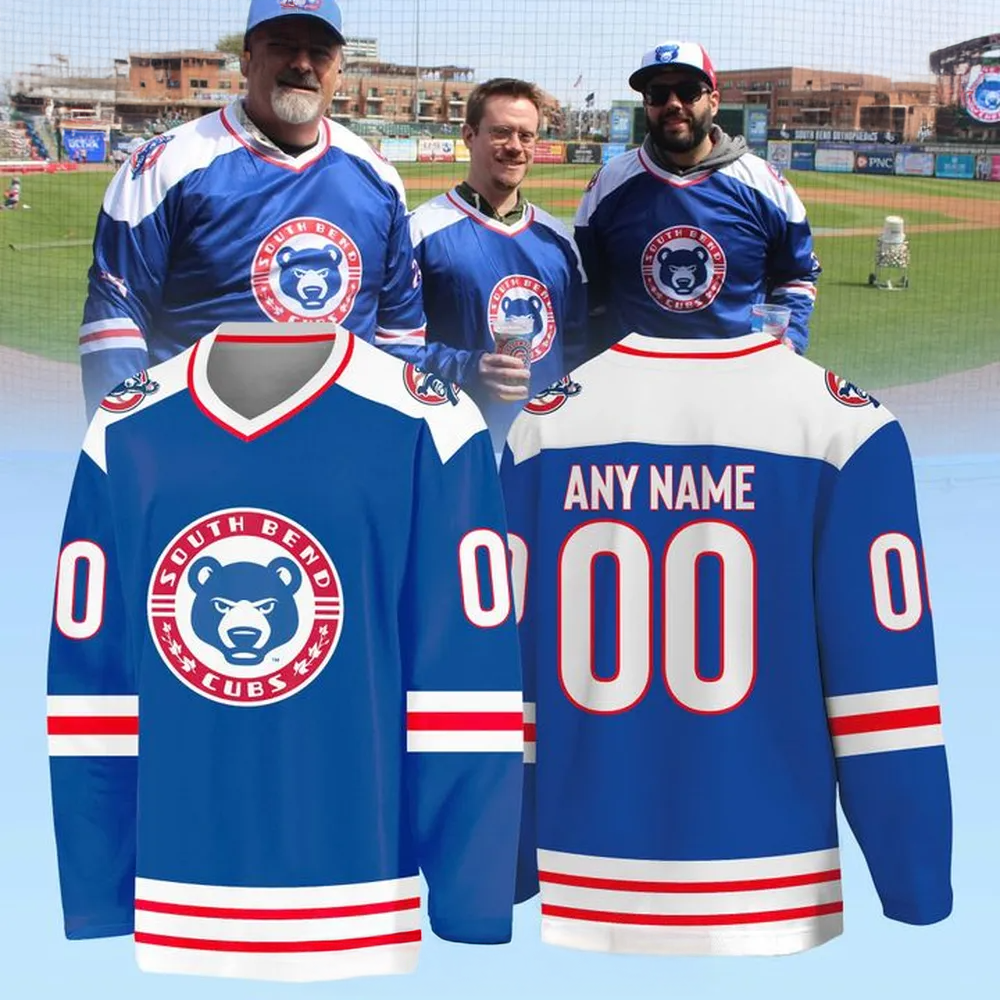 Personalized South Bend Cubs 2025-26 Uniform Hockey Jersey South Bend Cubs Merch Fans Gifts