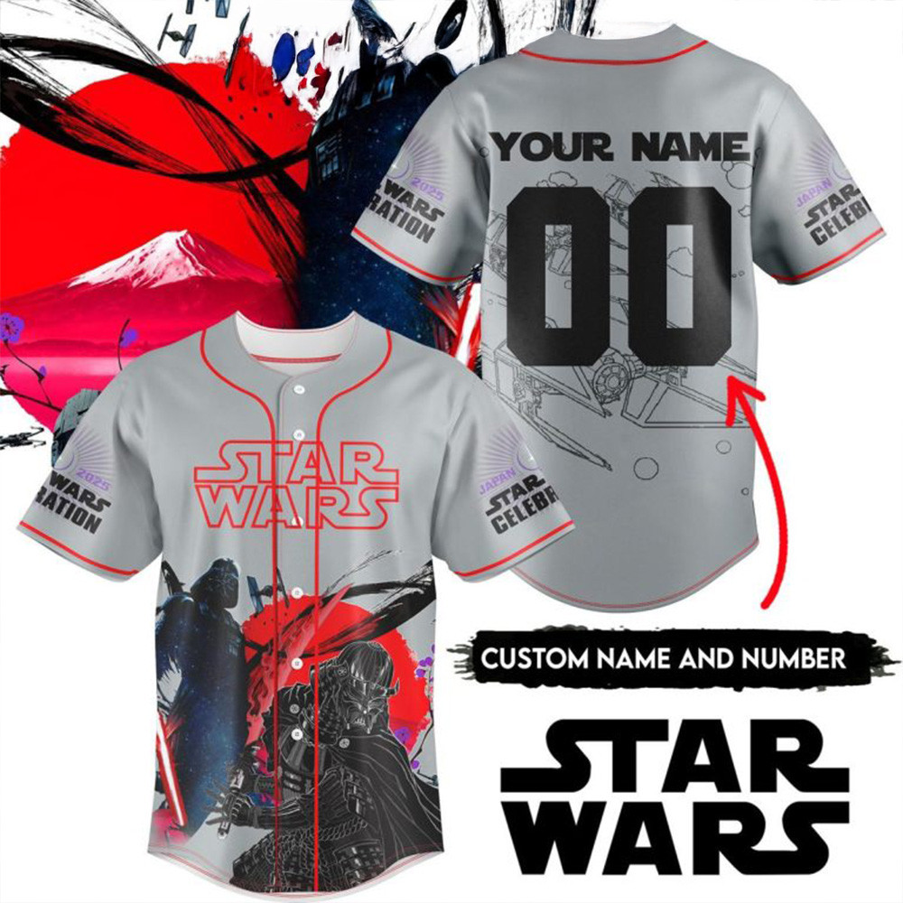 Personalized Star Wars Celebration 2025 Baseball Jersey Star Wars Merch Useful Gifts For Dad