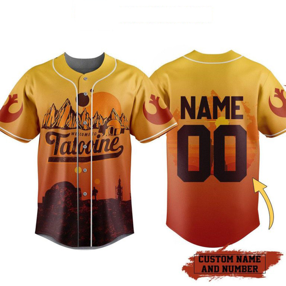 Personalized Star Wars Welcome To Tatocine Baseball Jersey Star Wars Merch Gifts For Fans
