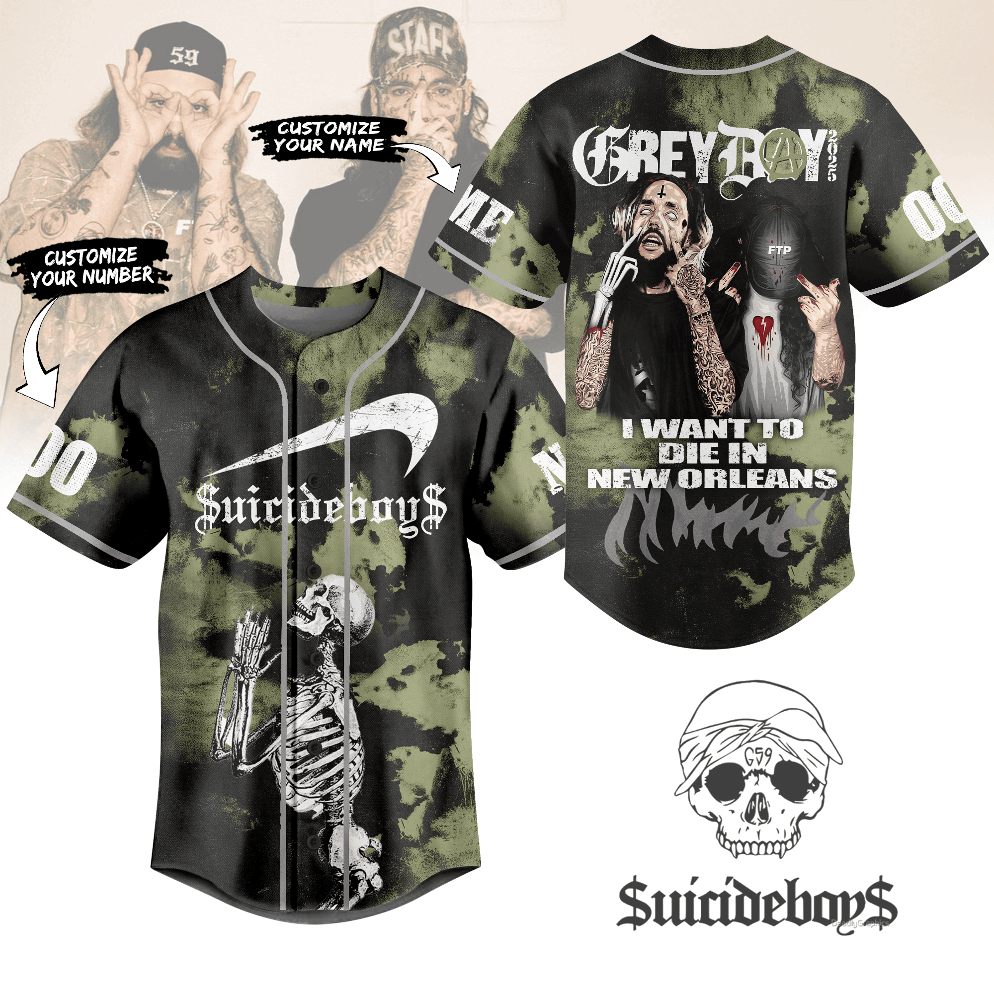 Personalized Suicideboy Musics Baseball Jersey Suicideboy Merch Gifts For Hip Hop Fans