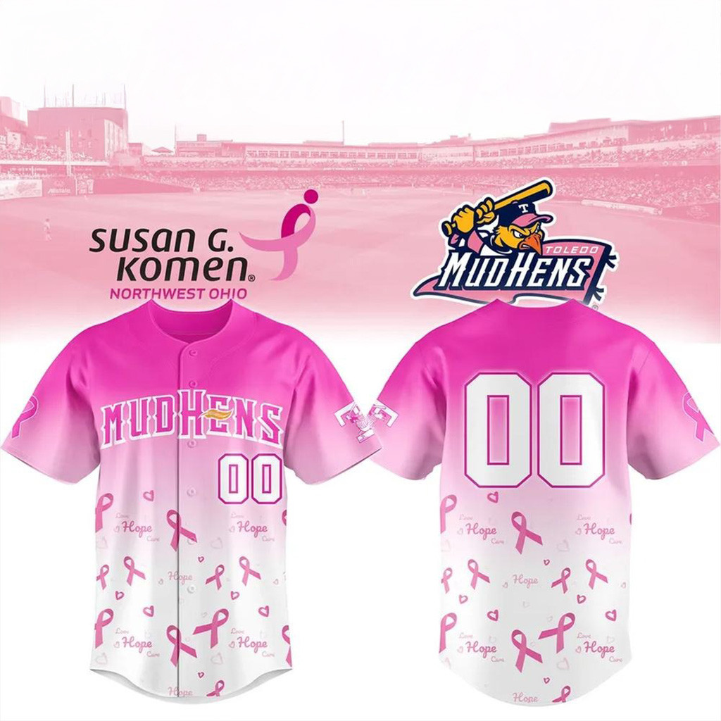Personalized Toledo Mud Hens Pink in the Park Baseball Jersey Hens Merch Gifts For Her
