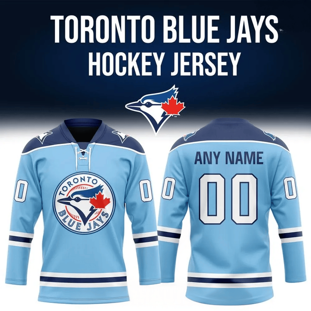 Personalized Toronto Blue Jays Ice Hockey Jersey Toronto Blue Jays Merch Fathers Day Presents