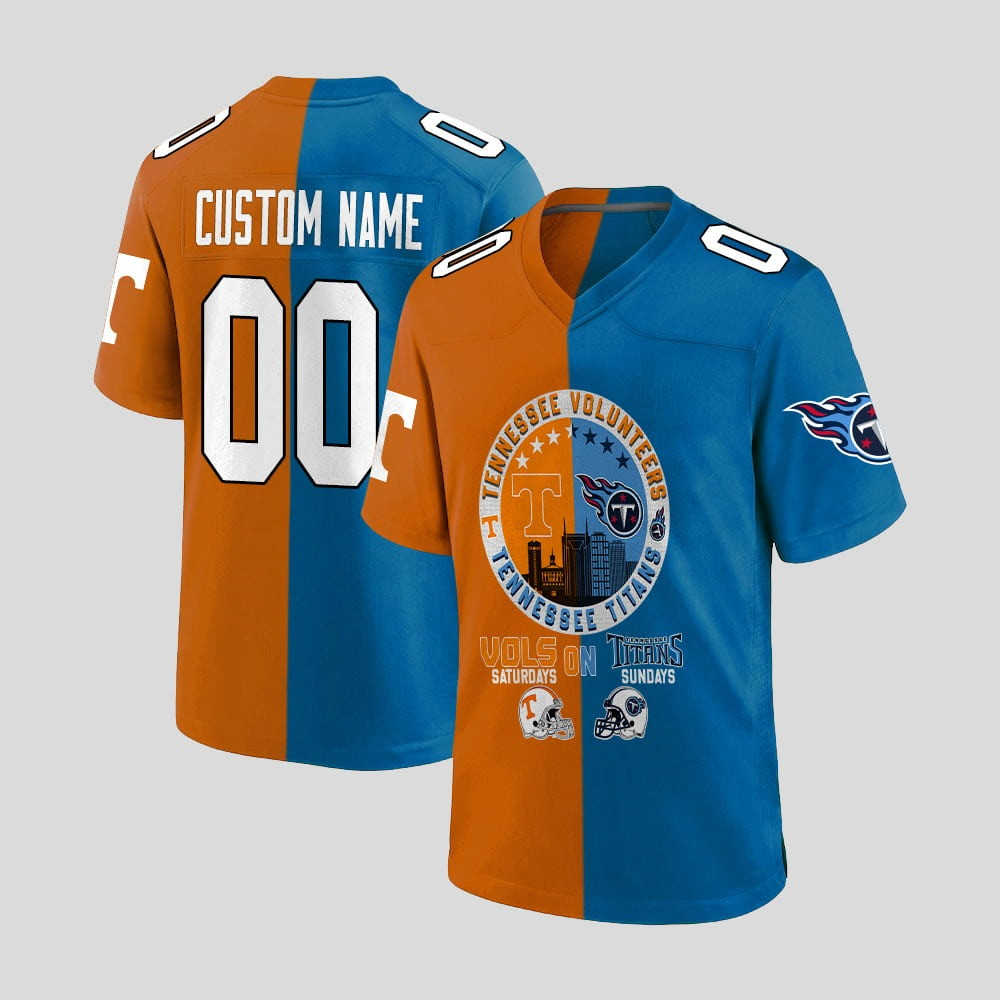 Personalized Volunteers On Saturdays Titans On Sundays Jersey Top Father's Day Gifts