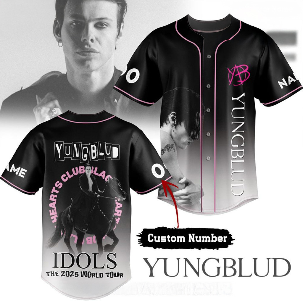 Personalized Yungblud Idols The 2025 World Tour Baseball Jersey Yungblud Merch Friends Gifts