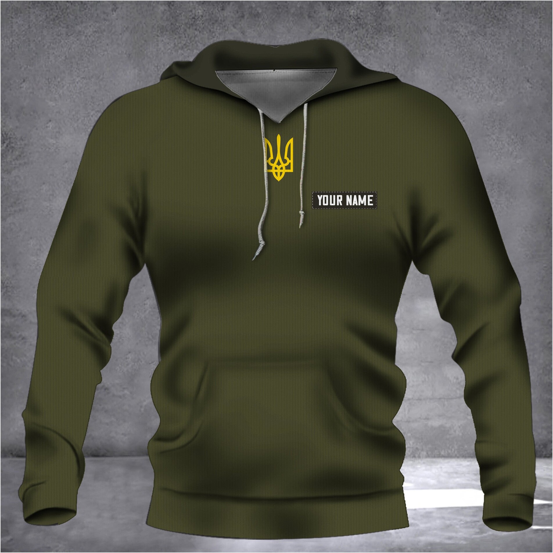 Personalized Zelensky Hoodie Ukrainian Trident Symbol President Zelensky Hoodie