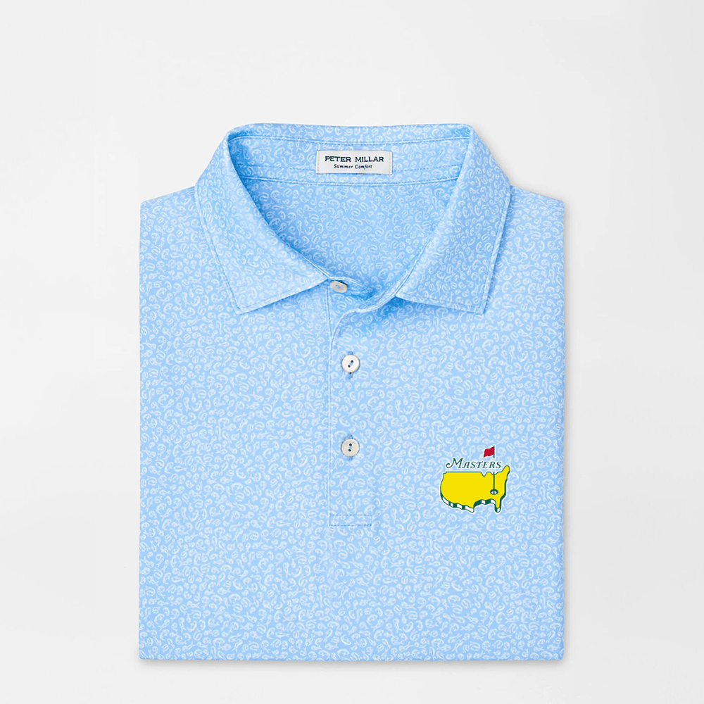 Peter Millar Masters Polo Shirt Blue Official Masters Merchandise Golf Lovers Gifts For Husband