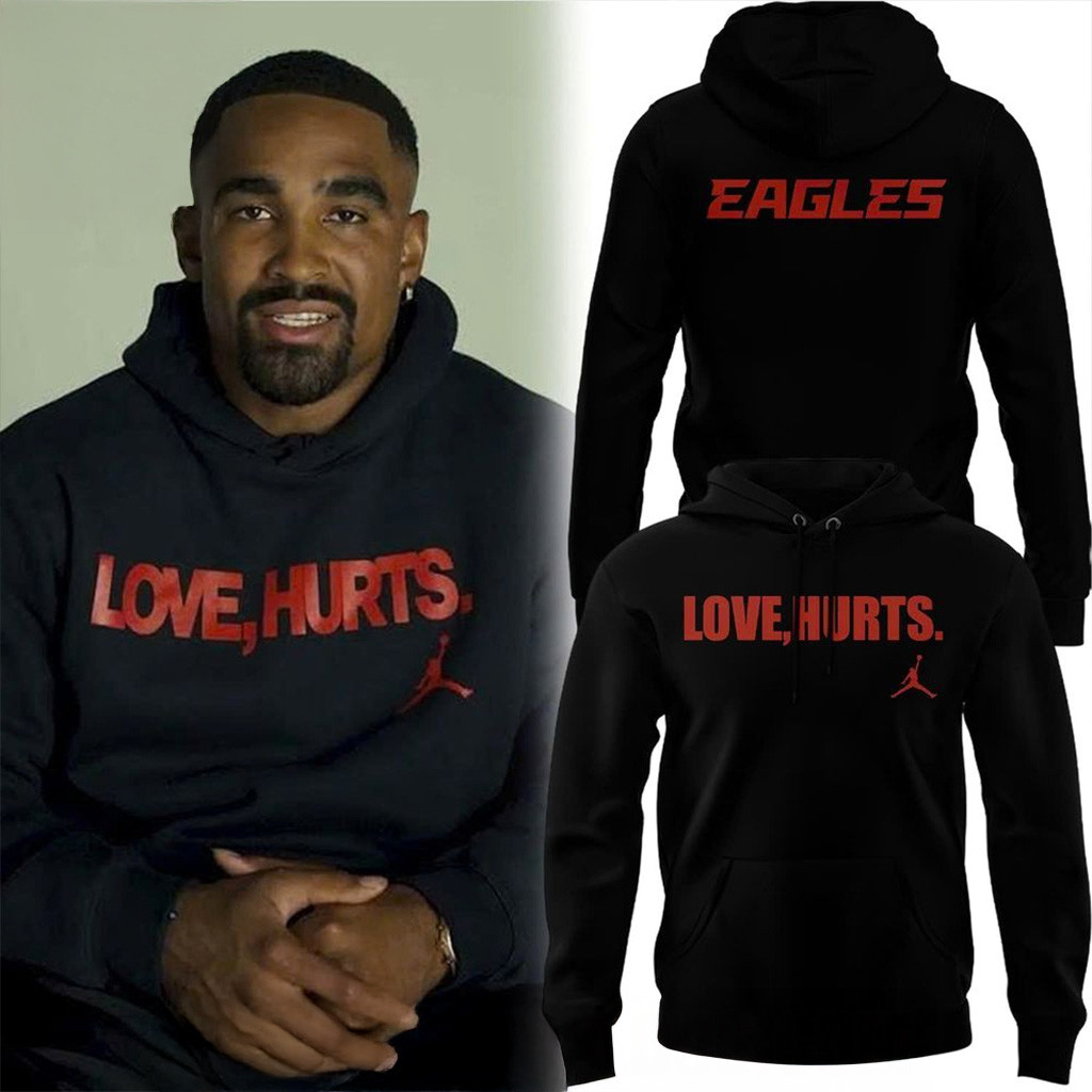 Philadelphia Eagles Love Hurts Hoodie Philadelphia Eagles Merch Gifts For Football Fans