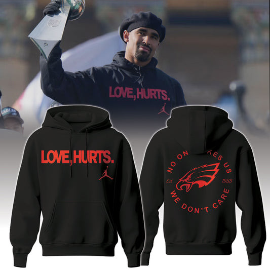 Philadelphia Eagles Love Hurts Super Bowl LIX Champions Hoodie Best Gifts For Football Fans