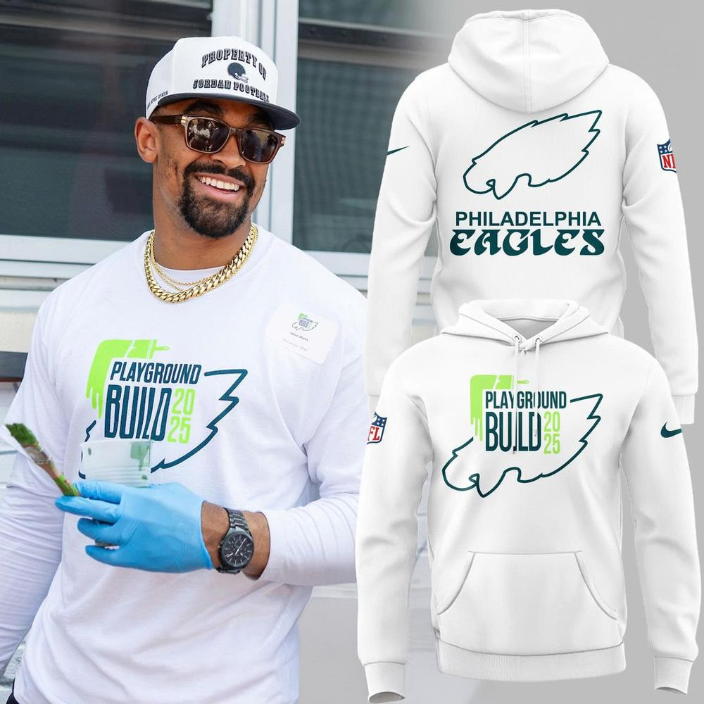 Philadelphia Eagles Playground Build 2025 Hoodie Philadelphia Eagles Merch Fans Gift Ideas