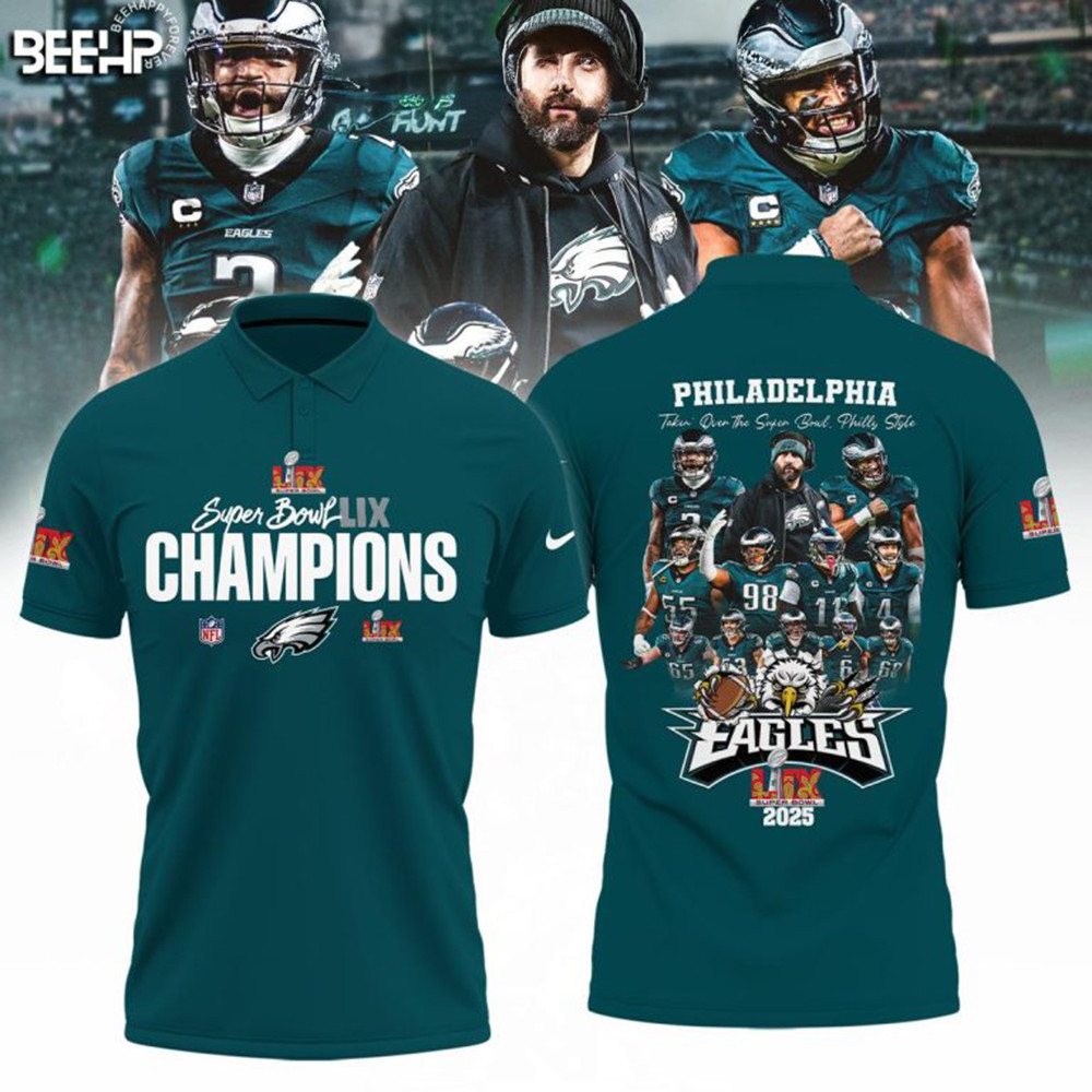 Philadelphia Eagles Super Bowl LIX Champions Best Team Polo Shirt Gift For Fan