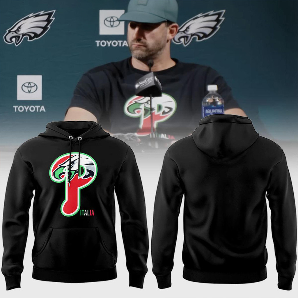 Philadelphia Eagles X Phillies Italia Hoodie Philadelphia Eagles Merch Best Football Gifts