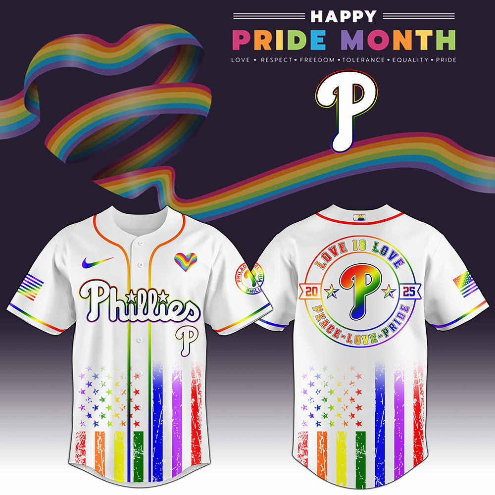 Philadelphia Phillies MLB x Happy Pride Month 2025 Baseball Jersey Philadelphia Phillies Merch