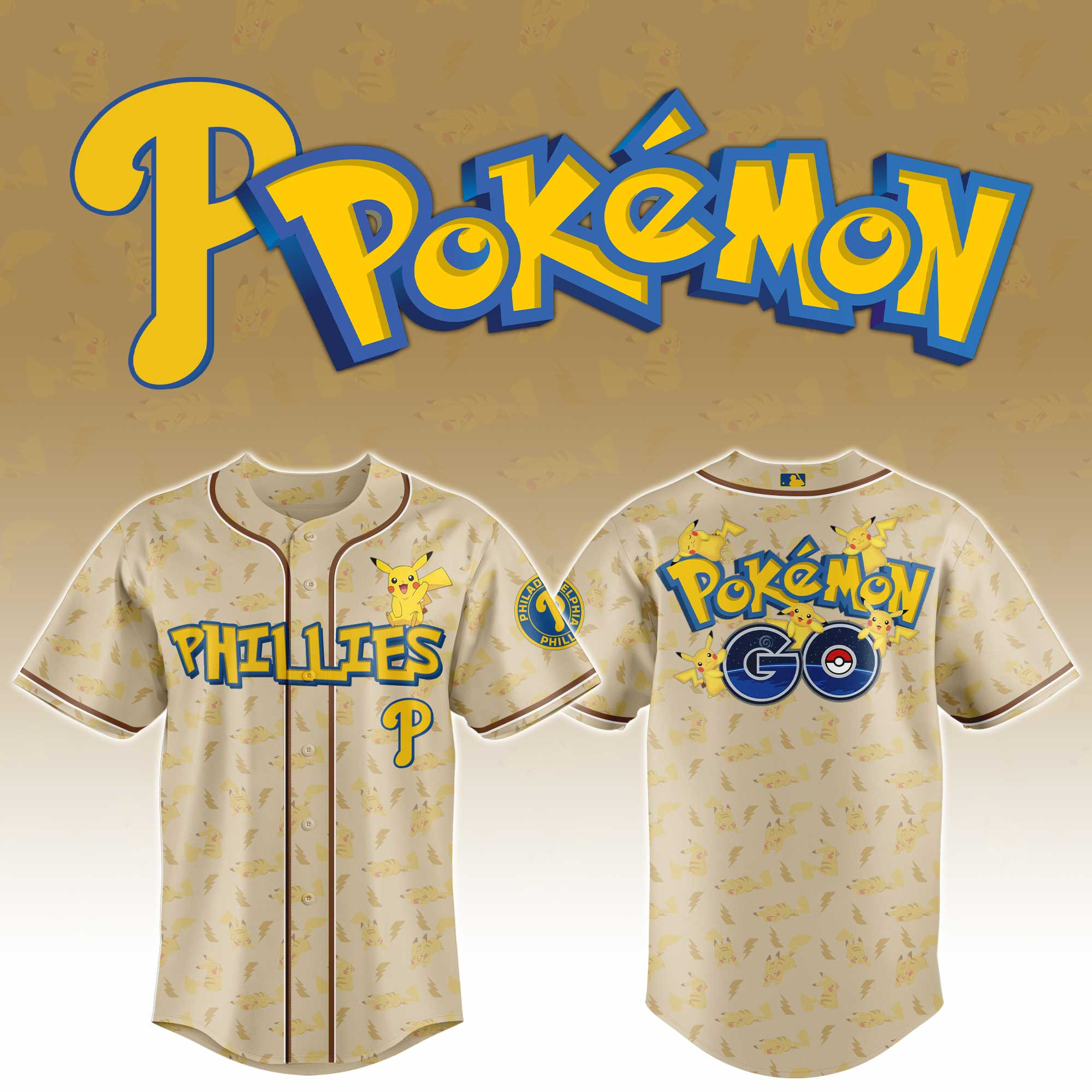 Philadelphia Phillies Mlb X Pokemon Go Master Baseball Jersey For Fans