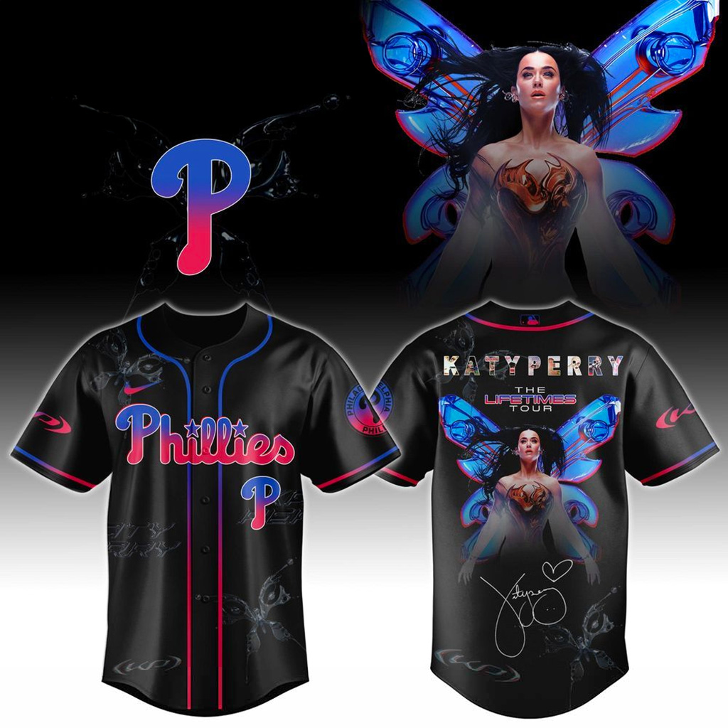 Philadelphia Phillies X Katy Perry The Lifetimes Tour 2025 Jersey Phillies Merch Gifts For Her