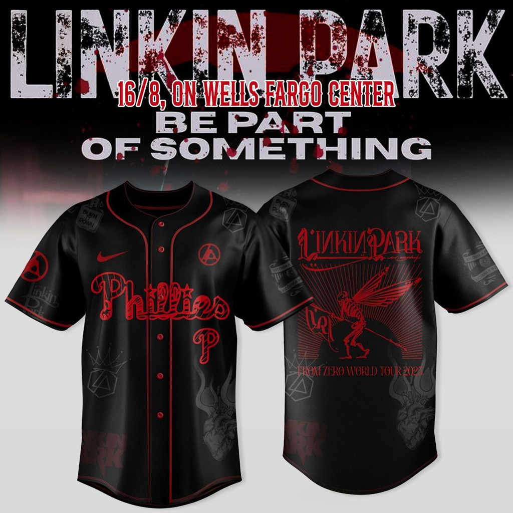 Philadelphia Phillies X Linkin Park From Zero World Tour 2025 Jersey Phillies Merch For Fans