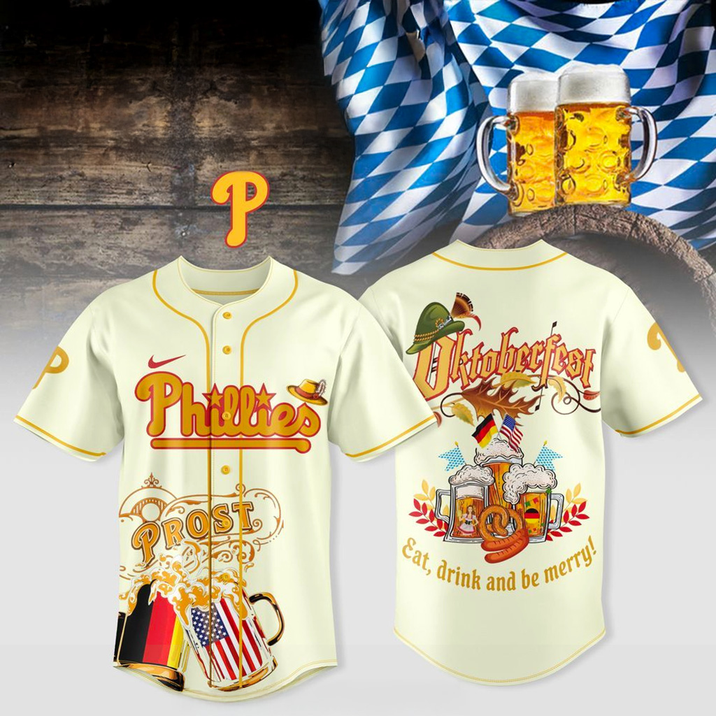 Philadelphia Phillies X Oktoberfest Home Runs Hops 2025 Jersey Phillies Merch Fans Gifts