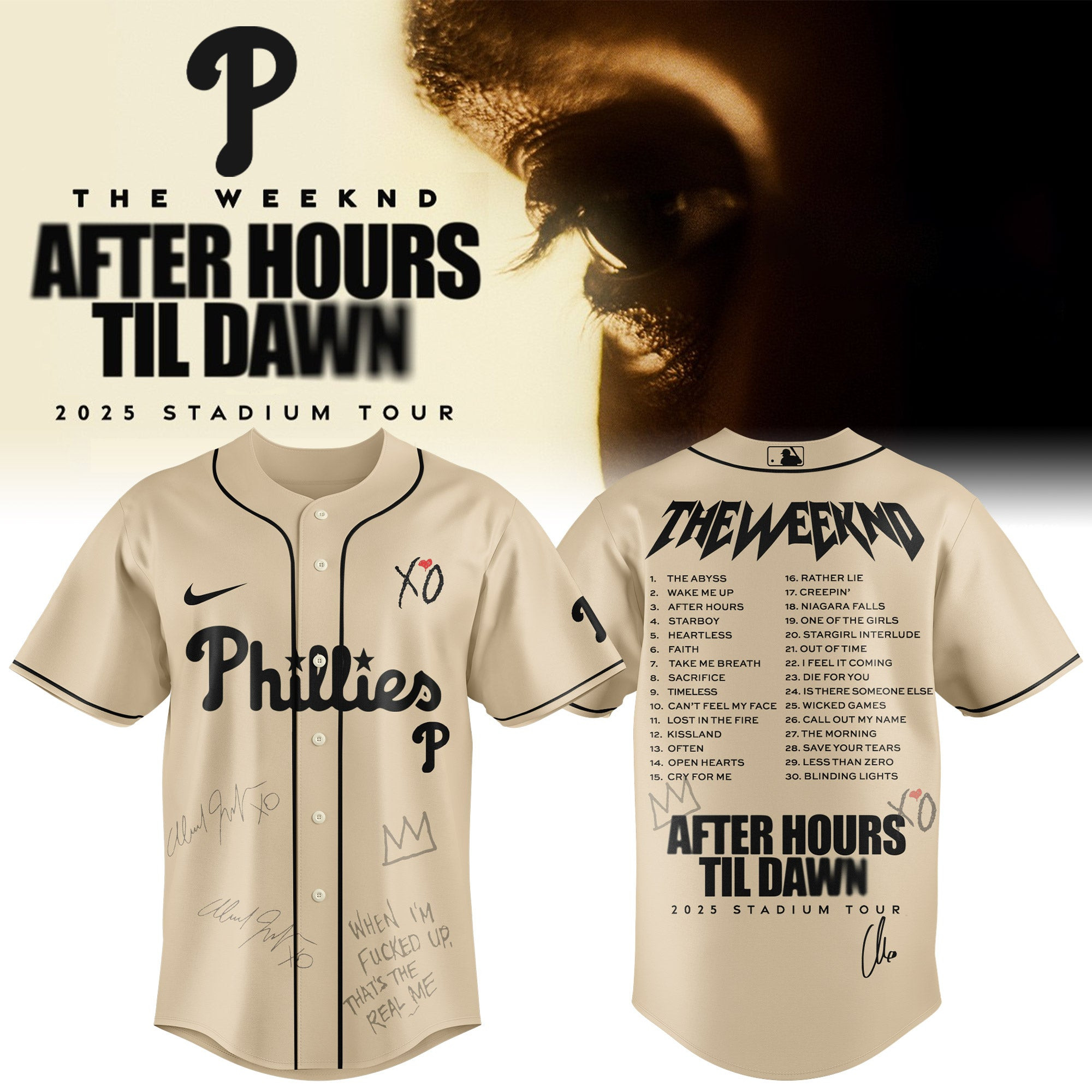 Philadelphia Phillies X The Weeknd After Hours Til Dawn Jersey