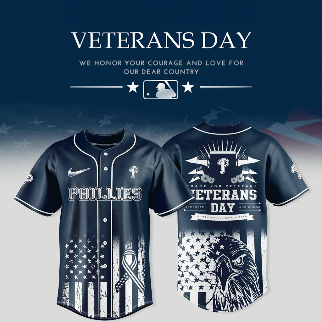 Philadelphia Phillies X Veterans Day 2025 Jersey Philadelphia Phillies Merch Gifts For Him