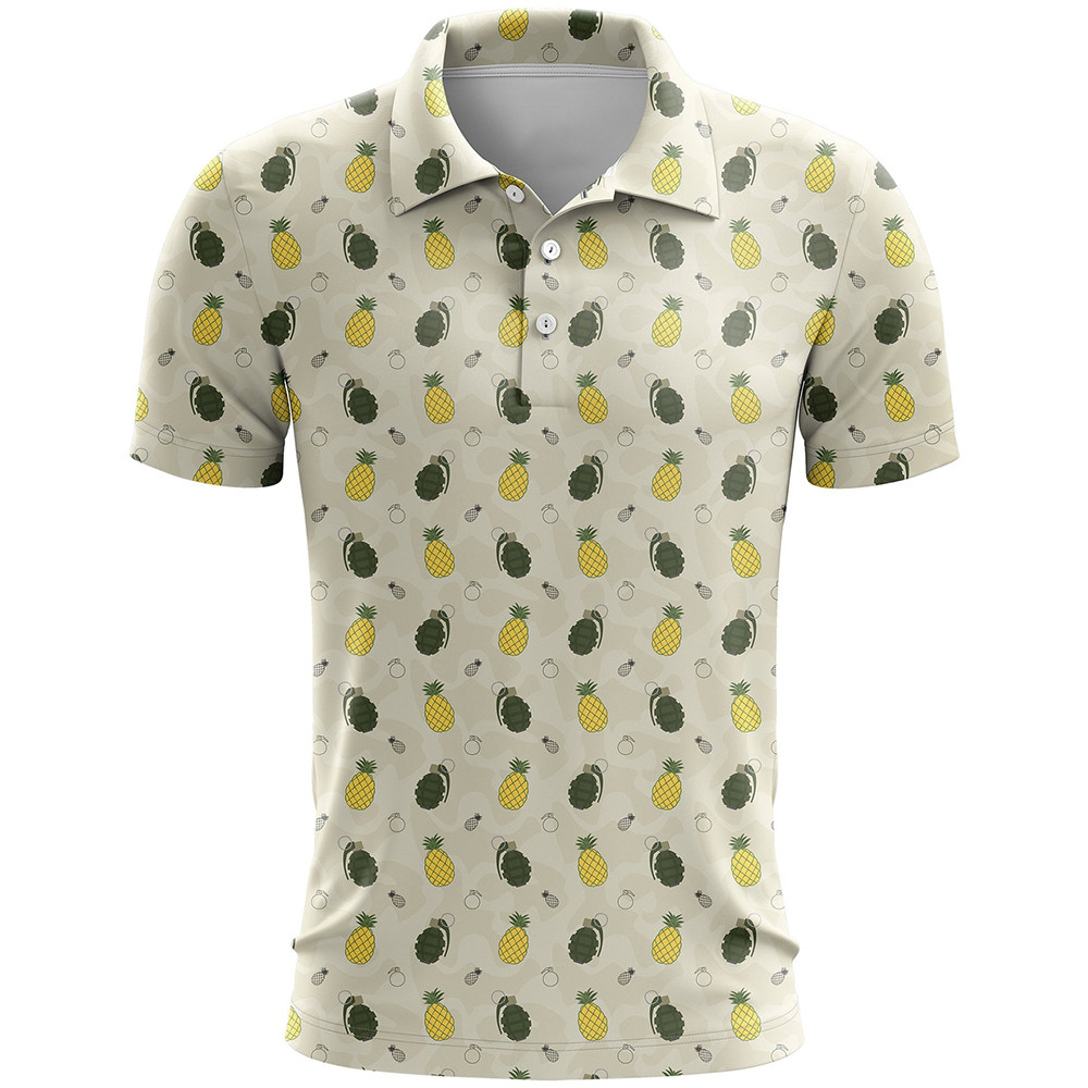 Pineapples And Grenades Golf Polo Shirt Meaningful Father's Day Gifts